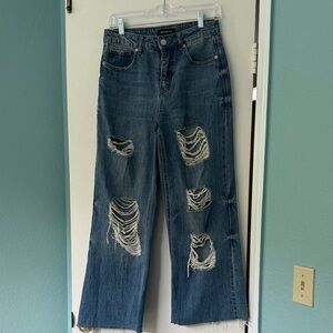 Prosperity Distressed wide leg jeans